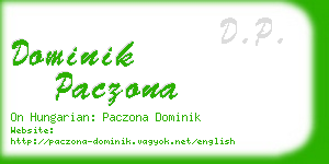 dominik paczona business card